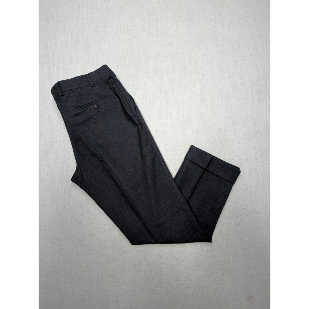 SuitSupply Brescia Trousers 36 Charcoal Wool Vitale Barberis Canonico Pleated